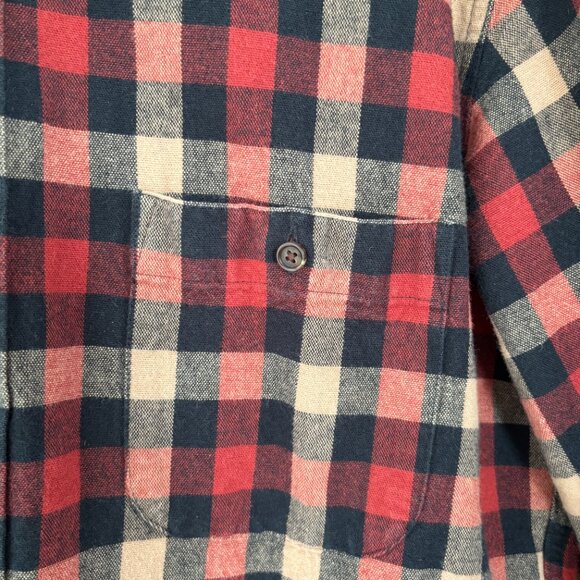 J.Crew Mercantile Flannel Shirt with Elbow Patches - Sz L - Picture 7 of 8